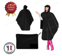 Cobye - Poncho de Pluie Imperméable Vélo et Randonnée peche sacoche de rangement - taille unique 130x115cm Capuche avec visière Taille unique