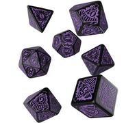 COC Horror On Orient Express Jeu de dés officiel noir et violet de 7 pièces