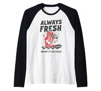 Coca-Cola Always Fresh Enjoy It Ice Cold! Vintage Manche Raglan