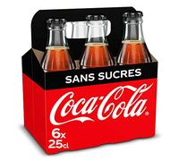 Coca-Cola Boisson sans Sucres Bouteille Verre 6x25cl