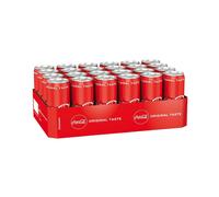 Coca-Cola Canette Boisson Rafraîchissante Caféinée 330ml Lot de 24