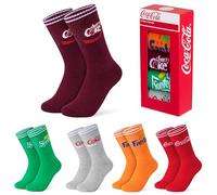 Coca-Cola Chaussettes Homme et Ado Lot 4 ou 5 Chaussettes Fantaisie Mi-Mollet Design Fanta Sprite Idée Cadeau Homme (Multi, 41/45 EU, 5).