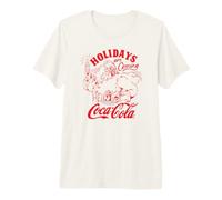 Coca-Cola Christmas Holidays are Coming Vintage Poster T-Shirt Haut de Gamme