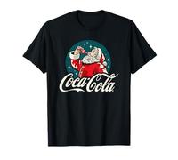 Coca-Cola Christmas Santa Drinking Soda Vintage Portrait T-Shirt