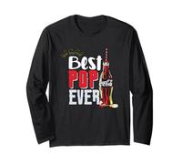Coca-Cola Classic Best Pop Ever Vintage Big Chest Text Logo Manche Longue