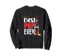 Coca-Cola Classic Best Pop Ever Vintage Big Chest Text Logo Sweatshirt