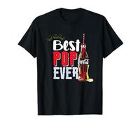Coca-Cola Classic Best Pop Ever Vintage Big Chest Text Logo T-Shirt