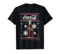 Coca-Cola Classic Bottle Christmas Sweater Style T-Shirt
