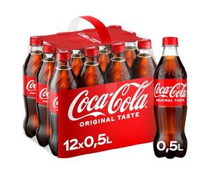 Coca-Cola Classic - Rafraîchissement pur avec goût de coco distinctif dans un design culte élégant - 12 bouteilles jetables de 500 ml