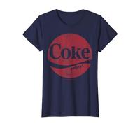 Coca-Cola Coke Enjoy Distressed Logo T-Shirt, Femme, Bleu Marine, 3XL