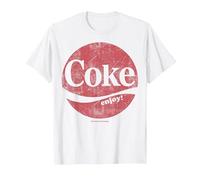 Coca-Cola Coke Enjoy Distressed Logo T-Shirt, Homme, Blanc, XXL