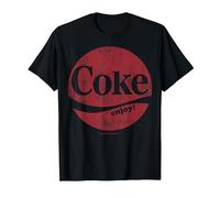 Coca-Cola Coke Enjoy Distressed Logo T-Shirt, Homme, Noir, 3XL