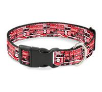 Coca-Cola Collier en plastique pour chien | Bouchon de bouteille Coca Cola et camion rouge blanc noir durable réglable avec anneau de libération latérale