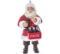 Kurt Adler Ornement de Noël en Forme de Bouteille de Coca en PVC et Tissu Mâché, Rouge, Taille Unique, Vintage, Suspendu