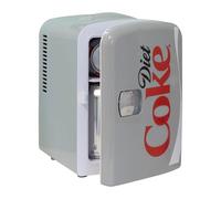 Coca Cola Diet Mini Fridge 4 Liter/6 Can Portable Fridge/Mini Cooler for Food, Beverages, Skincare -Use at Home, Office, Dorm, Car, Boat-AC & DC Plugs Included