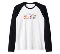 Coca-Cola Dove Rainbow Logo Text Manche Raglan
