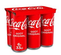 COCA-COLA Goût Original Canettes Sleek 6x330ml