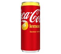 Coca Cola Lemon - Saveur citron - Canette slim de 33 cl - Lot de 24