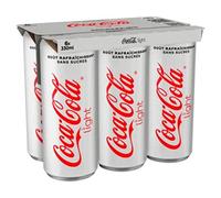 Coca-Cola Light Soda light taste sans sucres - Les 6 canettes de 33cl