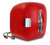 Coca Cola Mini Frigo de Chambre 7,9 L 12 Canettes Glacière dessus de table Portable Réfrigérateurs pour Boissons Nourriture Cosmetique Beauté Bureau Dortoir Voiture Voyager Camping, Rouge