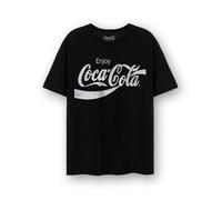 Coca Cola Noir Distressed Logo T-shirt à manches courtes Unisexe Adulte