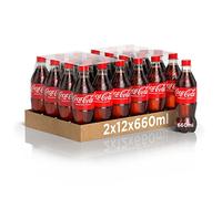 Coca-Cola Original Taste - 24 bouteilles de 660 ml Toute la saveur originale de Coca-Cola dans une bouteille PET 100 % recyclable, boisson analcoolique