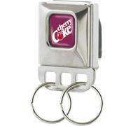 Coca-Cola Porte-clés avec boucle de ceinture de sécurité Logo Cherry Coca Bordeaux