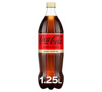 COCA-COLA - Soda Cola Désaltérant Sans Caféine et Sans Sucres, Goût Authentique (1,25L) - Le Lot De 4