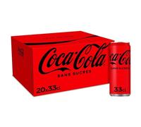 COCA-COLA - Soda Cola Zéro Sucres, Saveur Intense et Rafraîchissante, Pack 20x33cL - vendu par unité