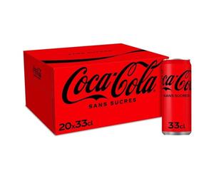COCA-COLA - Soda Cola Zéro Sucres, Saveur Intense et Rafraîchissante, Pack 20x33cL - vendu par unité