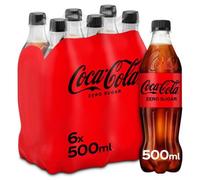 Coca Cola Soda Sans Sucres, 6 x 500ml