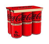 Coca Cola Boisson gazeuse sans sucres sans caféine - Le pack de 6x33cl
