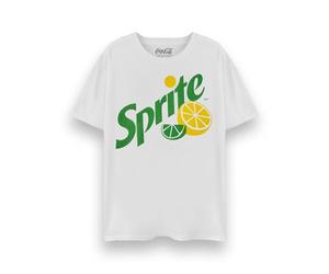 Coca-Cola Sprite T-shirt à manches courtes pour homme | T-shirt graphique à manches courtes avec logo original pour adultes | Haut à manches courtes Sprite Lemon vieilli, blanc, L