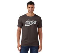 Coca-Cola T-Shirt à Manches Courtes Coke des années 80 pour Homme, Charbon, XX-Large
