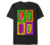 Coca-Cola T-shirt à manches courtes Pop Art Coke pour homme, noir, L