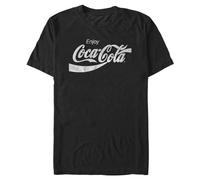 Coca-Cola T-Shirt Classique avec Logo Vintage Coke pour Homme, Noir, Taille M