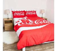 Coca Cola Team Coca-Cola Officially Licensed Double Bedding Set (1 Duvet Cover 2 Pillowcases) Rouge Taille unique Unisex