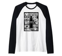 Coca-Cola The Pause That Refreshes Vintage Boombox Collage Manche Raglan
