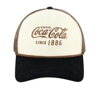 Coca Cola Trucker Hat, Corduroy Adjustable Snapback Baseball Cap with Curved Brim, Multi, One Size