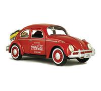 Coca-Cola Volkswagen Beetle 1/24 1967 avec porte-couvercle arrière et 2 étuis à bouteilles