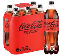 Coca-Cola Soda au Cola Goût Original Zero - Pack 6 x 1,5 L