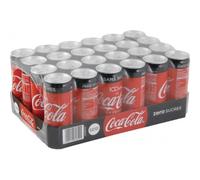 Coca-Cola Zéro Soda Canettes 24x33cl