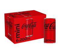 Coca-Cola Zero Sucre - Soda de cola sans sucre, sans calories, lot de 6 mini canettes 200 ml