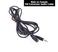 Cocar Câble d'extension audio mâle vers femelle 3 m Jack 3,5 mm pour PC/téléphone portable/sortie MP3/haut-parleur/casque/Hi-Fi