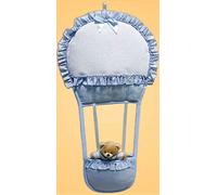 Cocarde de naissance montgolfière avec ourson Bleu