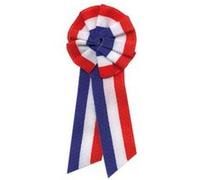 Cocarde tissu tricolore 5 cm avec pans - Déguisements et fêtes G
