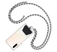 COCASES Cordon Telephone Portable, Téléphone Tour de Cou, Universelle Capes de Collier de Longe Compatibles avec Plupart des Smartphones（Noir et blanc）