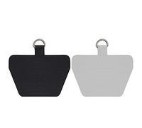 COCASES Lot de 2 Patchs de Rechange pour Cordon de téléphone (2 languettes/Noir + Gris)