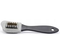 Cocciné Brosse en plastique pour daim et nubuck double face, poils en laiton et nylon pour chaussures en nubuck et daim, nettoie les poils les plus fins