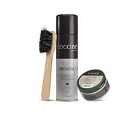 Coccine - Kit Entretien Chaussures Cuir Lisse 3 en 1, Imperméabilisant | Savon Nettoyant, Spray Hydrofuge et Applicateur Feutre, Élimine Graisse, Impuretés, Protège contre Eau, Boue, Sel, Poussière